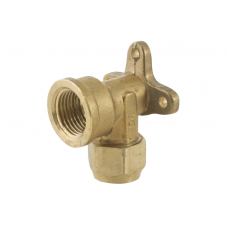 Spartan Bracket Elbow M&F With Nut 20mm Brass DR - EMFB20