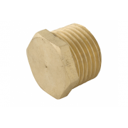 Spartan Flat Head Plug 15mm Brass DR - P15