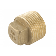 Spartan Square Head Plug 40mm Brass DR - P40