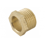 Spartan Hexagon Reducing Bush 20mm x 10mm Brass DR