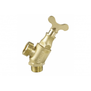 Aqualine Hose Tap Male Lockshield 15mm Brass - HT15MLK