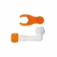 Buteline Male & Female White Finishing Extension Elbow - Male 1/2" BSP x Female 1/2" BSP