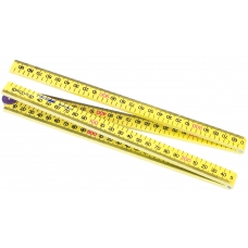 FISCO 1m Square edge 4-fold carpenters rule - Yellow ABS 16mm